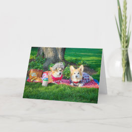 Corgi-picknick kaart