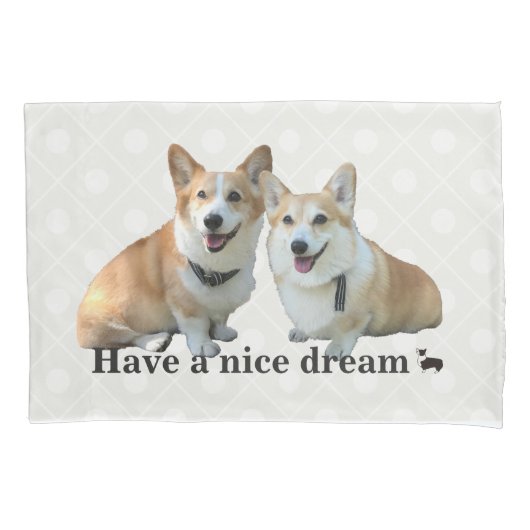 corgi pillowcase コーギー枕カバー kussensloop (Voorkant)