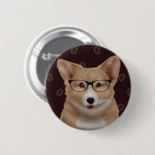 Corgi pin ronde button 5,7 cm (Voorkant /achterkant)