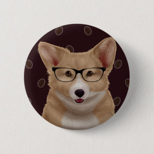Corgi pin ronde button 5,7 cm