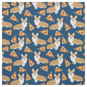 Corgi-pizza-patroon Stof (Swatch)