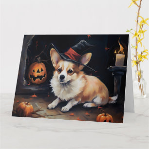 Corgi Pompoenen Halloween Griezelen Kaart