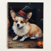 Corgi Pompoenen Halloween Griezelen Planner (Voorkant)