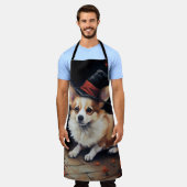 Corgi Pompoenen Halloween Griezelen Schort (Gedragen)