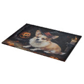 Corgi Pompoenen Halloween Griezelen Snijplank (Hoek)