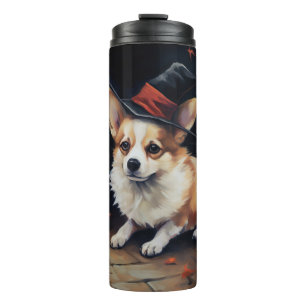 Corgi Pompoenen Halloween Griezelen Thermosbeker