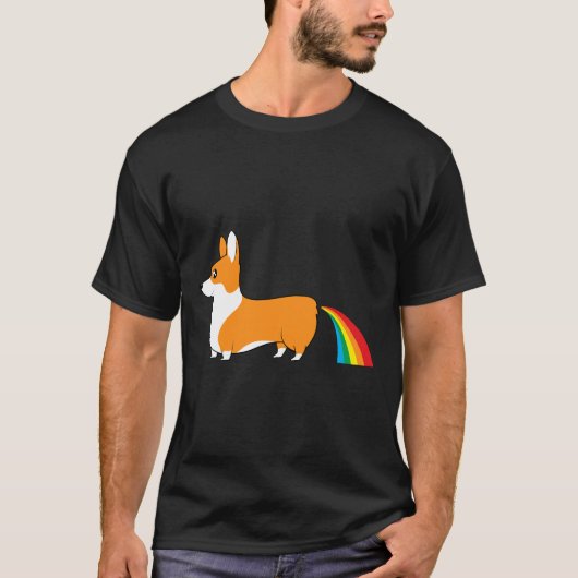 Corgi Poop Rainbow T-shirt (Voorkant)