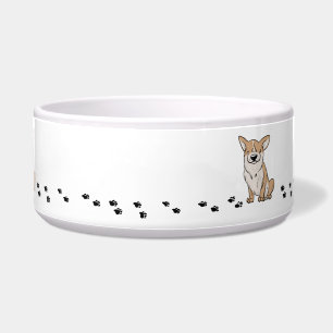 Corgi Pootafdruk Keramische Huisdier Kom