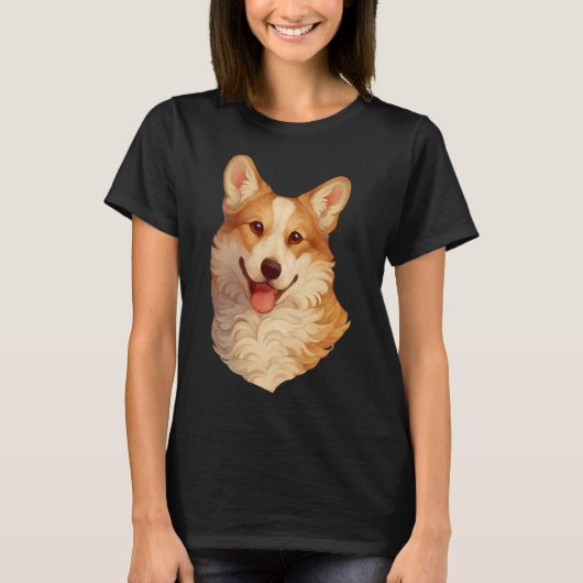 Corgi Portrait T-shirt (Voorkant)