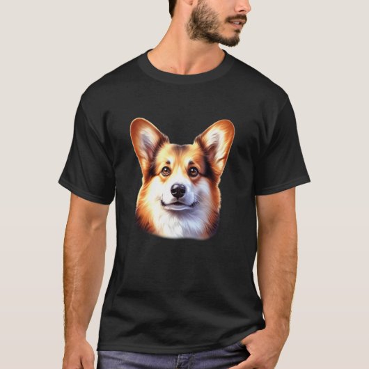 Corgi Portret T-shirt (Voorkant)