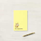 Corgi Post-it® notes, 4 x 6 inch Post-it Notes (Op bureau)