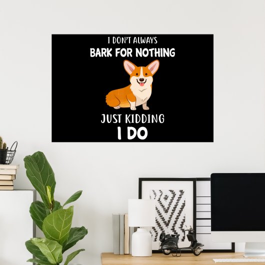 Corgi Poster (Thuiskantoor)