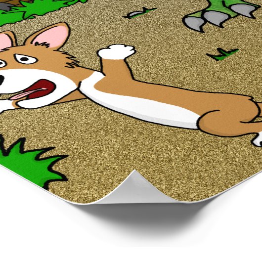 Corgi-Poster Poster (Hoek)
