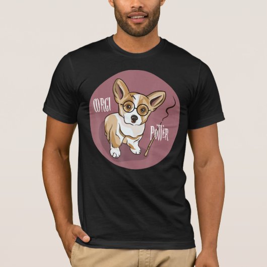 Corgi Potter Magic Wizard Corgi Cute Corgi T-shirt (Voorkant)