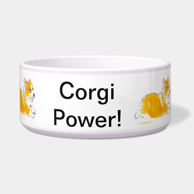 Corgi Power Dog Bowl Voerbakje (Rechts)