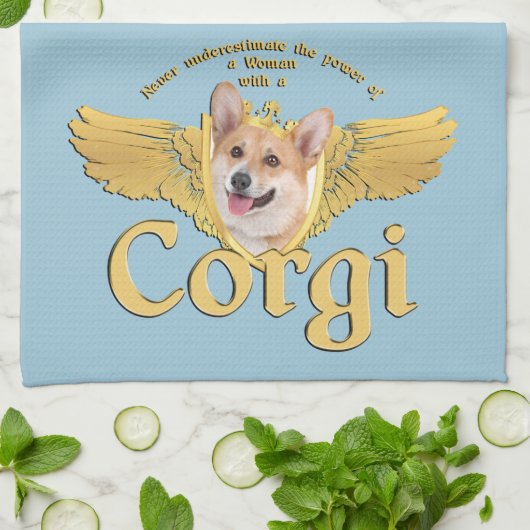 Corgi Power Kitchen Towel Theedoek (Gevouwen)