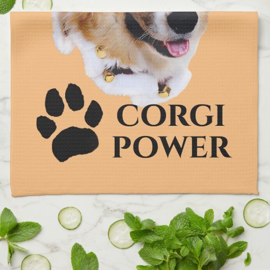Corgi Power Kitchen Towel Theedoek (Gevouwen)