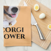 Corgi Power Kitchen Towel Theedoek (Quarter Fold)