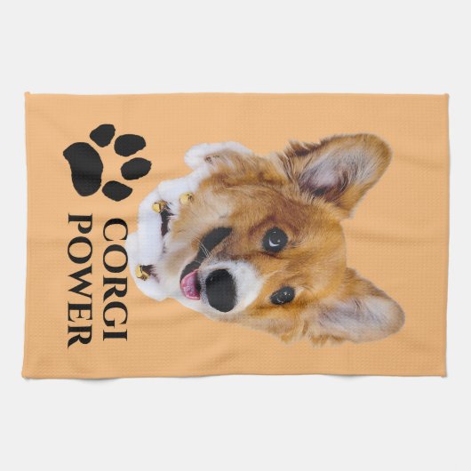 Corgi Power Kitchen Towel Theedoek (Horizontaal)