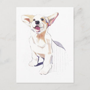 Corgi-prentbriefkaart – Pembroke Welsh Corgi Briefkaart