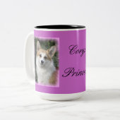 Corgi Princess Tweekleurige Koffiemok (Voorkant links)