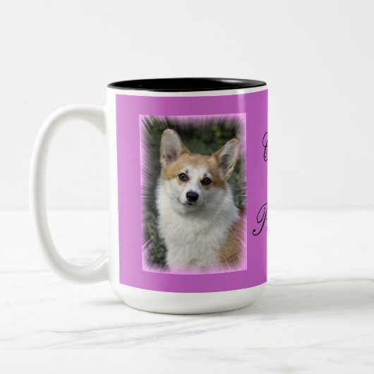 Corgi Princess Tweekleurige Koffiemok (Links)