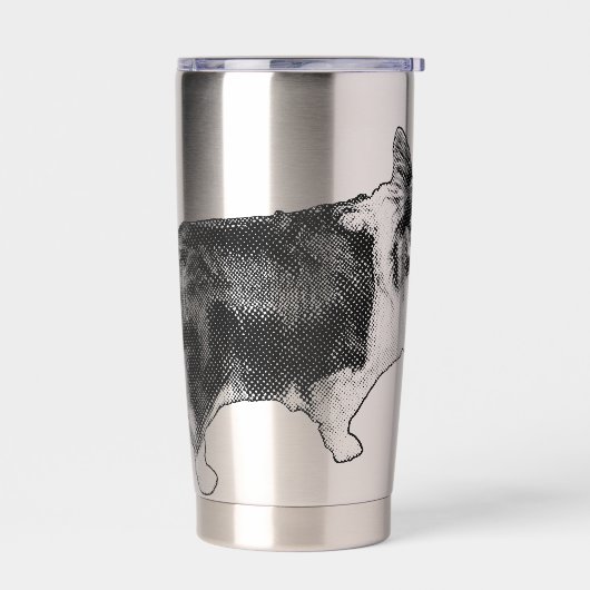 Corgi Prism Holiday Wink Geïsoleerde Drinkbeker (Links)