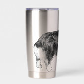 Corgi Prism Holiday Wink Geïsoleerde Drinkbeker (Voorkant)