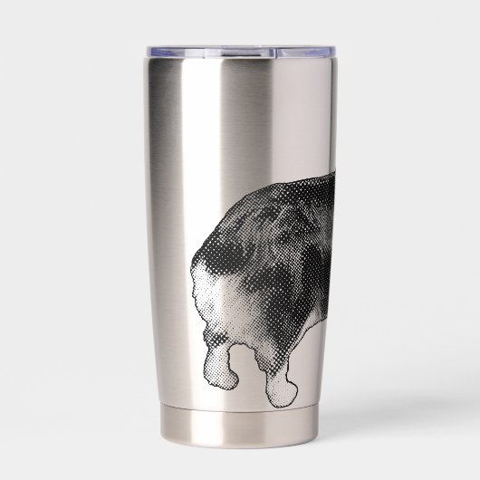 Corgi Prism Holiday Wink Geïsoleerde Drinkbeker (Voorkant)