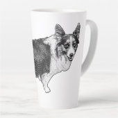 Corgi Prism Kerst Wink Latte Mok (Rechterhoek)