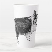 Corgi Prism Kerst Wink Latte Mok (Voorkant)