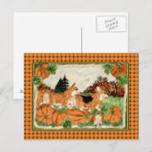 Corgi Pumpkin Patch Briefkaart (Voorkant / Achterkant)