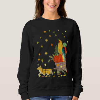 Corgi Pumpkin Tie Dye Dog  Fall Leaves Thanksgivin Trui