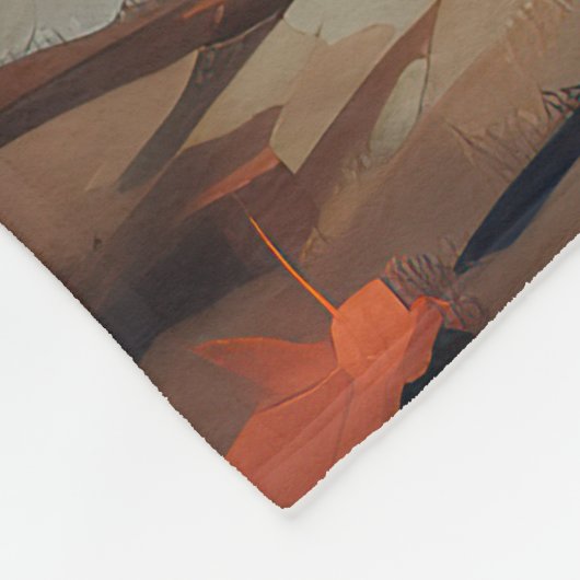 Corgi Pumpkins Halloween Eng Fleece Deken (Hoek)