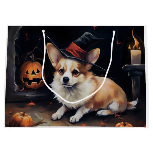 Corgi Pumpkins Halloween Eng Groot Cadeauzakje (Voorkant)