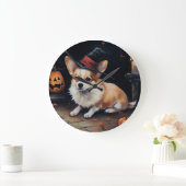 Corgi Pumpkins Halloween Eng Grote Klok (Huis)