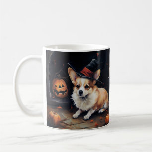 Corgi Pumpkins Halloween Eng Koffiemok