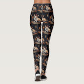 Corgi Pumpkins Halloween Eng Leggings (Achterkant)
