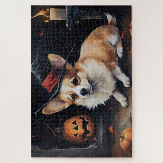 Corgi Pumpkins Halloween Eng Legpuzzel (Verticaal)