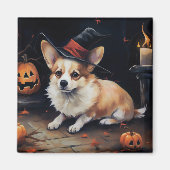 Corgi Pumpkins Halloween Eng Magneet (Voorkant)