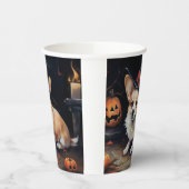 Corgi Pumpkins Halloween Eng Papieren Bekers (Links)