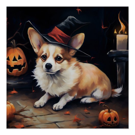 Corgi Pumpkins Halloween Eng Perfect Poster (Voorkant)