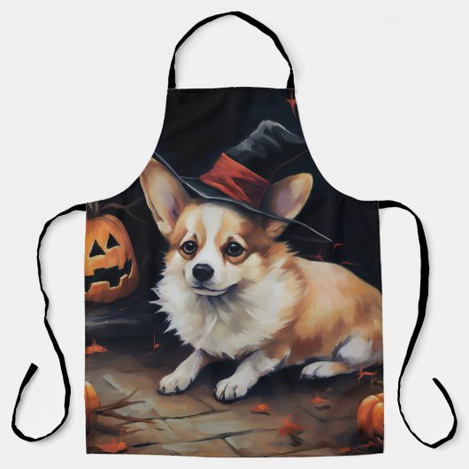 Corgi Pumpkins Halloween Eng Schort (Voorkant)
