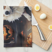 Corgi Pumpkins Halloween Eng Theedoek (Quarter Fold)