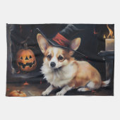 Corgi Pumpkins Halloween Eng Theedoek (Horizontaal)