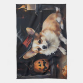 Corgi Pumpkins Halloween Eng Theedoek (Verticaal)