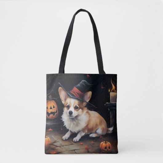 Corgi Pumpkins Halloween Eng Tote Bag (Voorkant)