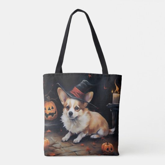 Corgi Pumpkins Halloween Eng Tote Bag (Achterkant)