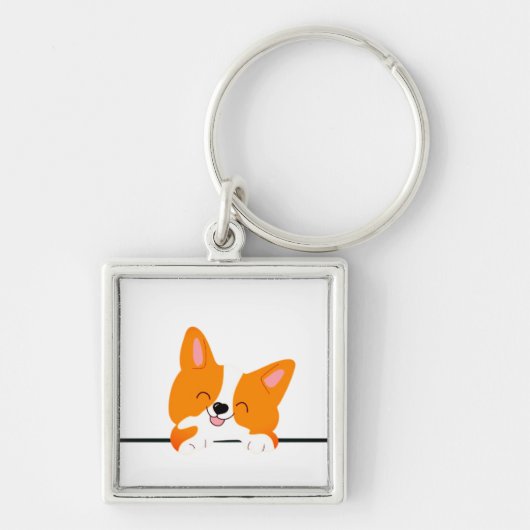 Corgi, Pup, Huisdier Sleutelhanger (Voorkant)