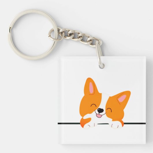 Corgi, Pup, Huisdier Sleutelhanger (voorkant)